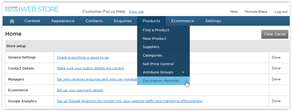 Decorator Matrix in STORE